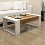 Hanah Home Venüs Mesa de Centro Nogal y Crema